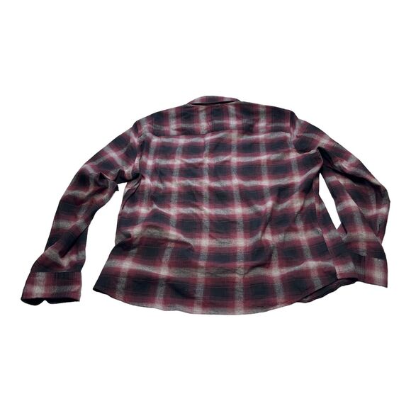 Apt. 9 Flannel Shirt Men's XL Red Black Check Stretch Standard Fit Button-Up - Picture 3 of 8